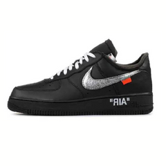 Кросівки Nike Air Force 1 Full Black Silver Off White, 36