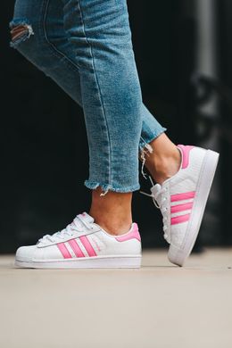 Кросівки Adidas Superstar White Pink v2