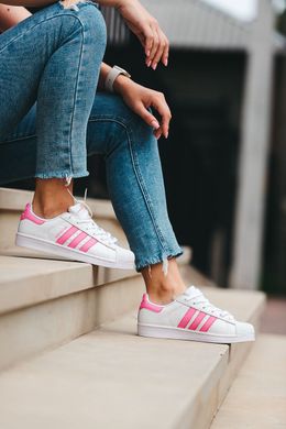 Кроссовки Adidas Superstar White Pink v2