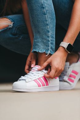 Кроссовки Adidas Superstar White Pink v2
