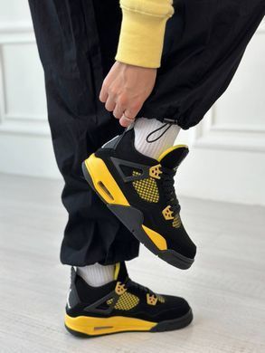 Кроссовки Nike Jordan 4 Retro Thunder Black Yellow, 36