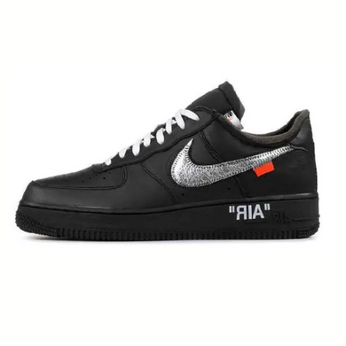 Кросівки Nike Air Force 1 Full Black Silver Off White