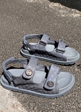 Сандалі Chanel Sandals Grey Leather Premium