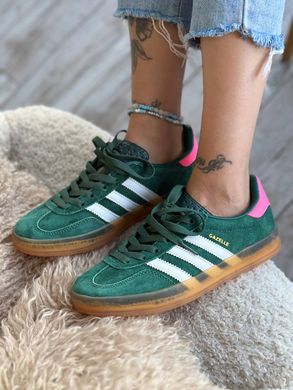 Кроссовки Adidas Gazelle Indoor Green White Pink