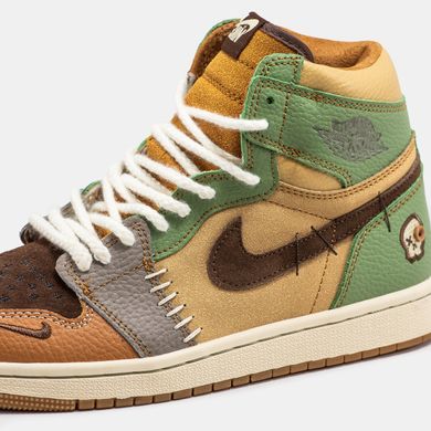 Кросівки Nike Air Jordan 1 x Zion Williamson Voodoo Yellow Green Brown