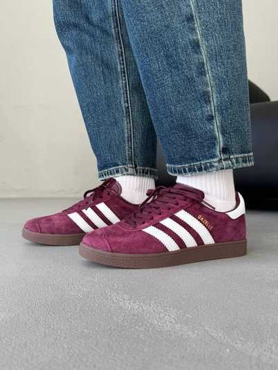 Кроссовки Adidas Gazelle Bordo White Купить (Доставка 1-3 Дня)