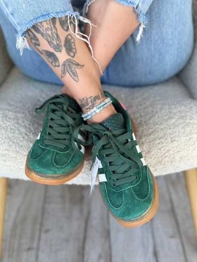Кроссовки Adidas Gazelle Indoor Green White Pink Купить (Доставка