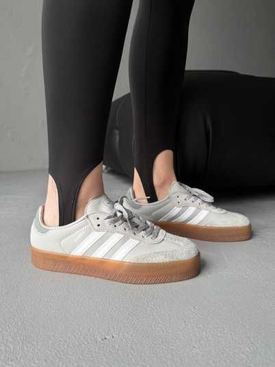 Кроссовки Adidas Samba XLG Grey White Platform Купить (Доставка 1