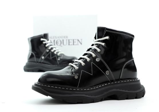 Ботинки McQueen Boots Black FUR
