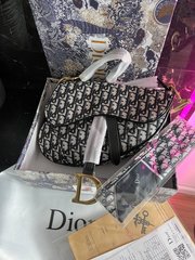 Сумка Dior Saddle Grey Black Premium, 23x20x10