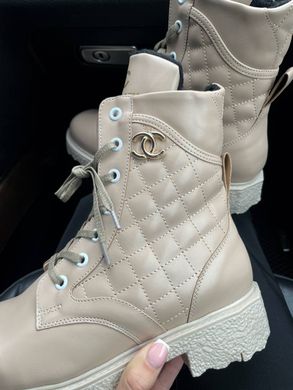 Черевики Chanel Boots Beige Fur, 36