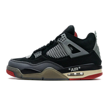 Кроссовки Air Jordan Retro 4 Black Red Grey, 40
