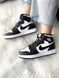 Кроссовки Jordan 1 Black/White Флис, 42