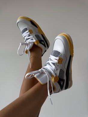 Кросівки Nike Jordan 4 White Yellow Black, 37
