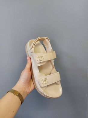 Сандалі Chanel "Dad" sandals beige v3