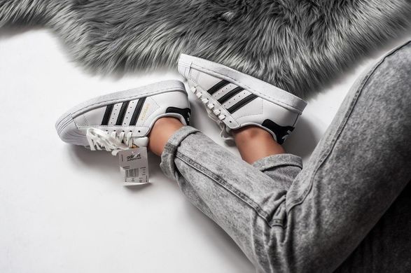 Кросівки Adidas Superstar white black (classic), 38