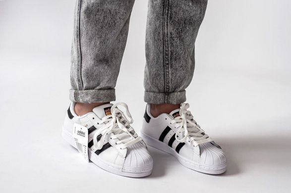 Кроссовки Adidas Superstar white black (classic)