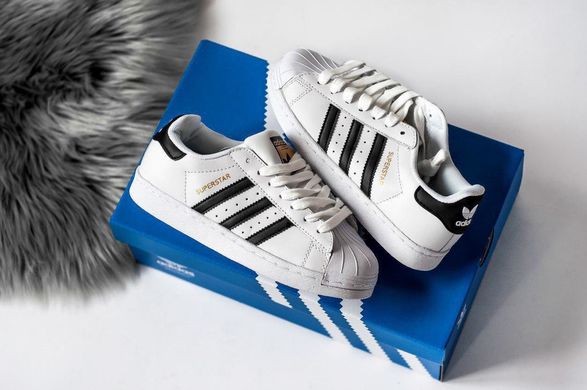 Кросівки Adidas Superstar white black (classic), 37
