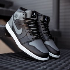Кроссовки Nike Air JORDAN 1 Black Grey (МЕХ), 41