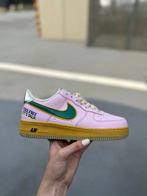 Кроссовки NK Air Force Low Limited Edition Pink Green Yellow, 36