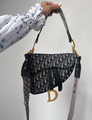 Сумка Dior Saddle Grey Black, 23х21х9