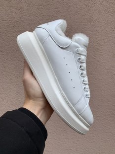 Кросівки McQueen White Gloss Мех, 37