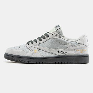 Кросівки Nike Air Jordan 1 Low x Travis Scott x Louis Vuitton Grey, 42