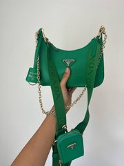 Сумка Prada Leather Green, 18x14x6