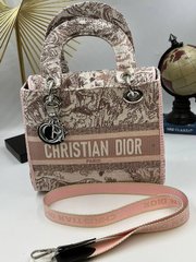 Сумка Dior D-Lite Beige Pink, 23х20х9