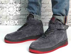 Кроссовки Nike Air Force 1 Gray red High, 40