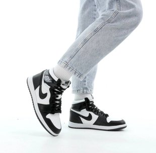 Кросівки Jordan 1 Black/White FUR, 36