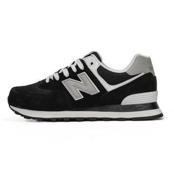 Кросівки New Balance 574 black / white носок СЕТКА, 41