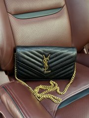 Сумка Yves Saint Laurent Cassandre Matelasse Chain Wallet In Grain De Poudre Embossed Leather Premium, 22,5x13,5x5