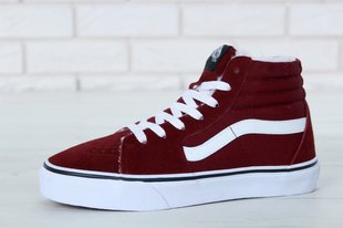 Кросівки Vans Old Skool High Bordo White Winter Fur, 36