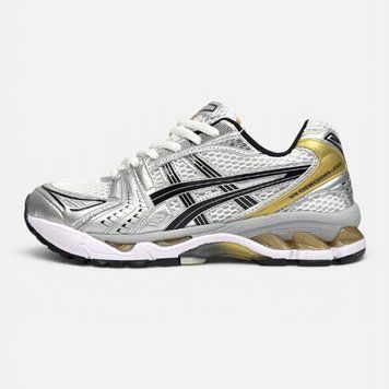 Кроссовки Asics Gel-Kayano 14 White Silver Black Gold, 40