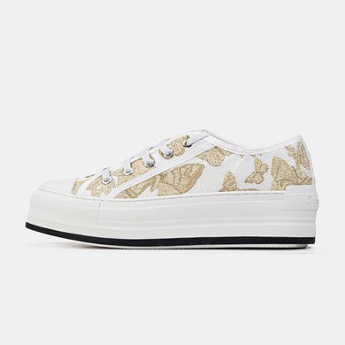 Кроссовки Dior B23 White Grey Platform Gold Batterfly, 40