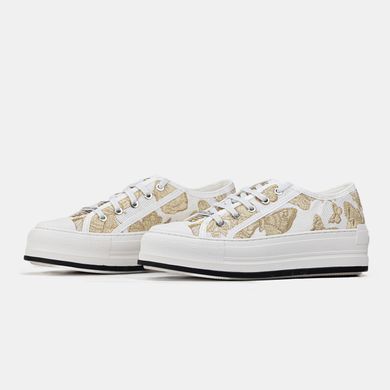 Кроссовки Dior B23 White Grey Platform Gold Batterfly, 40