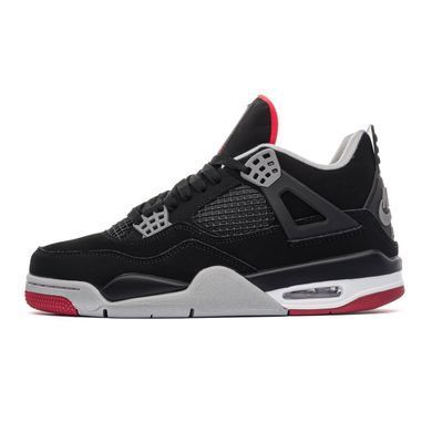 Кросівки Air Jordan Retro 4 Black Red Grey, 41