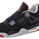 Кросівки Air Jordan Retro 4 Black Red Grey, 41