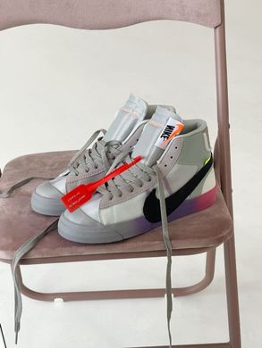 Кроссовки Nike Blazer grey x Off-white mix, 37