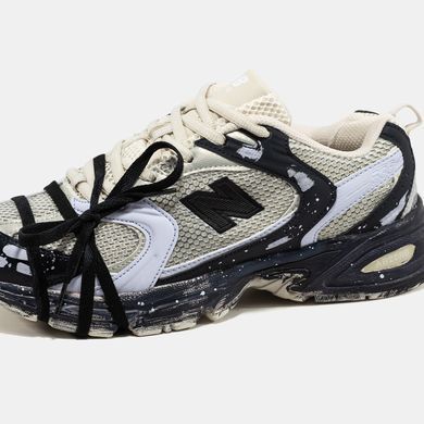 Кроссовки New Balance 530 Custom Beige Black Silver Edition