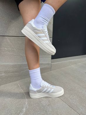 Кросівки Adidas Gazelle Bold Platform Grey White