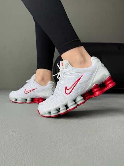 Кросівки Nike Shox TL White Red Grey Купити (Доставка 1-3 Дні)