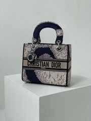 Сумка Christian Dior Lady D-Lite Beige Blue, 23х20х9