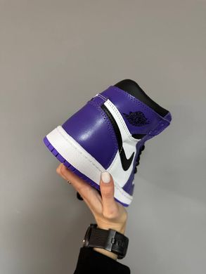 Кроссовки Air Jordan Retro 1 Black Violet White, 38