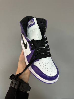 Кросівки Air Jordan Retro 1 Black Violet White