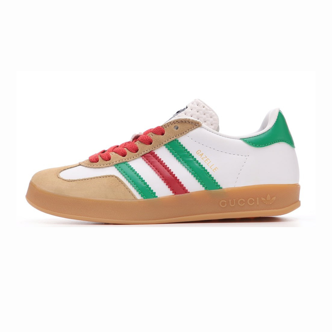 Кросівки Adidas x Gucci Gazelle White Green Red Купити (Доставка 1