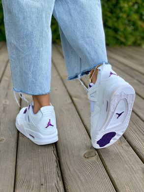 Кросівки Air Jordan 4 'White Purple", 36