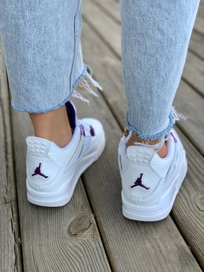 Кросівки Air Jordan 4 'White Purple", 36