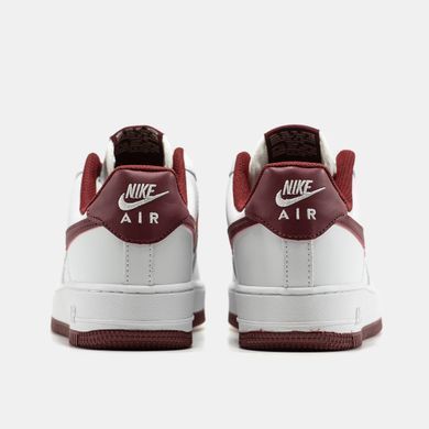 Кроссовки Nike Air Force 1 Low White Bugrundy, 41